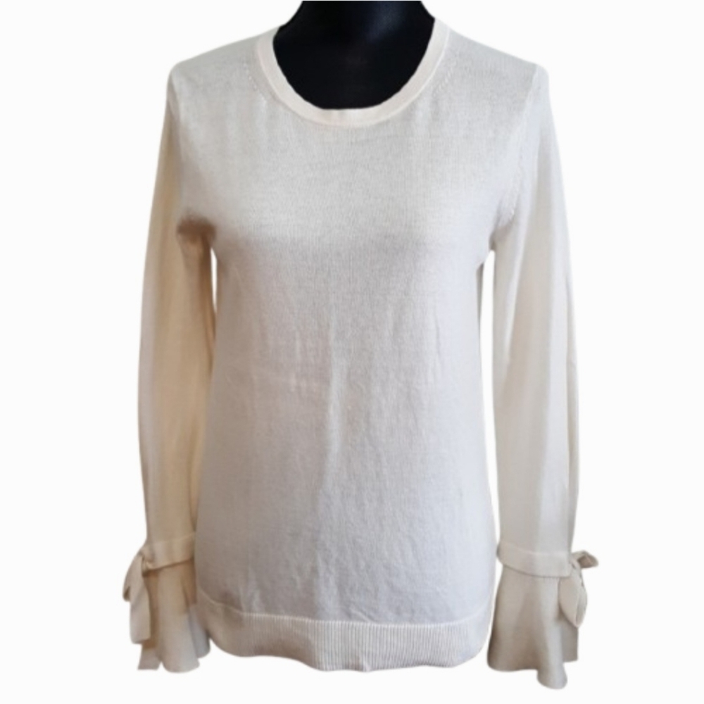 NEW Banana Republic Crew Winter White Knit Top (M)